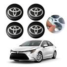 Kit Jogo 4 Emblema Adesivo para Calota Toyota Resinado 48mm