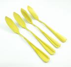Kit Jogo 4 Espátulas Manteiga Patê Geleia Inox Cores