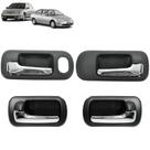 Kit Jogo 4 Maçanetas Internas Gatilho Portas Dianteiras e Traseiras Esquerda e Direita Honda Civic 2001 2002 2003 2004 2
