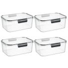 Kit Jogo 4 Potes Herméticos Organizadores De Alimentos 1,2 Lts