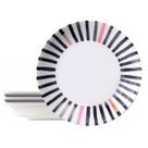 Kit Jogo 4 Pratos Fundos Tramontina Street em Porcelana Decorada 22 cm Kit Jogo 4 Pratos Fundos Tramontina Street em Porcelana Decorada 22 cm