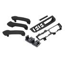 Kit Jogo 4 Puxadores Base Portas Comando Preto Golf/Bora