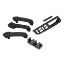 Kit Jogo 4 Puxadores Portas Comando Vidro Preto Golf/Bora
