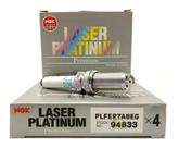 Kit jogo 4 velas laser platinum ngk plfer7a8eg