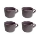 Kit Jogo 4 Xícaras Uva Café Chá Cafeteria Canjica Doce Fazenda Hotel 150 ml Material Sofisticado Design Versátil