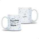 kit jogo 6 Caneca Motivacional Atacado Porcelana 300ml 6 Modelo para armário cozinha casa