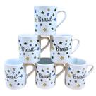 Kit Jogo 6 Canecas Brasil 120ml - Porcelana