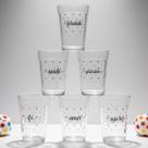 Kit Jogo 6 Copos Americanos de Vidro 180ml com Frases Motivacionais