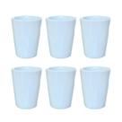 Kit Jogo 6 Copos Refresco 220ml - Porcelana Branca de Alta Qualidade