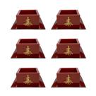 Kit Jogo 6 Copos Sake Saque Massu Grande Ideograma Japonês 150ml Vermelho