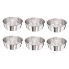 Kit Jogo 6 Mini Forma Assadeira Pudim Bolo Redonda Com Furo 12cm