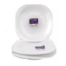 Kit Jogo 6 Pratos Fundo Opaline Plaza Duralex Vidro Reforçado Branco Kit Jogo 6 Pratos Fundo Opaline Plaza Duralex Vidro Reforçado Branco