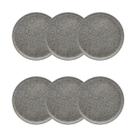 Kit Jogo 6 Pratos Sobremesa Oxford 20 cm Flat Gray em Cerâmica Decorada