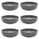 Kit Jogo 6 Tigelas Bowl Flat Gray 600 ml Oxford Cerâmica