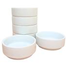 Kit Jogo 6 Tigelas Sobremesa Empilháveis de Porcelana 100ml