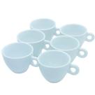Kit Jogo 6 Xicaras Café/Chá Cônicas 150ml - Porcelana Branca Kit Jogo 6 Xicaras Café/Chá Cônicas 150ml - Porcelana Branca
