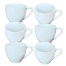 Kit Jogo 6 Xicaras Café Expresso 75ml - Porcelana Branca Kit Jogo 6 Xicaras Café Expresso 75ml - Porcelana Branca