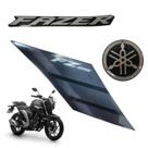 Kit Jogo Adesivos Aleta Tanque Direito Fazer 250 Fz25 Preto