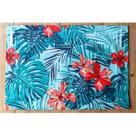 Kit Jogo Americano 4 Lugares Mesa Posta Azul Floral 52x36cm