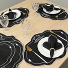 Kit Jogo Americano Churrasco 12 Pçs Souplats Mesa De 6 Lugares Mesa Posta Guardanapo Supla