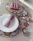 Kit Jogo Americano Completo Mesa Posta 6 Lugares Redondo Supla Capa Com Base MDF Guardanapo Porta Copos 36 Peças Lindas Estampas