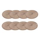 Kit Jogo Americano Redondo 8 Peças de Juta para Descanso Mesa Posta Souplast e Decoração Kit Jogo Americano Redondo 8 Peças de Juta para Descanso Mesa Posta Souplast e Decoração