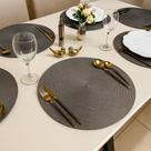 Kit Jogo Americano Redondo com 12 Peças 38cm Luxo Mesa Posta de Jantar Descanso de Prato Souplast Kit Jogo Americano Redondo com 12 Peças 38cm Luxo Mesa Posta de Jantar Descanso de Prato Souplast
