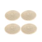 Kit Jogo Americano Redondo de Linho 4 Peças Para Decoração Jantar e Mesa Posta Kit Jogo Americano Redondo de Linho 4 Peças Para Decoração Jantar e Mesa Posta