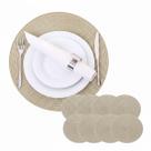Kit Jogo Americano Redondo Impermeável 38 cm Jantar 8 Peças