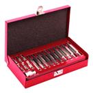Kit Jogo Bits Ribe Torx para Cabeçote 17 Peças com Adaptador 1/2" em Aço Cromo Vanádio e Maleta Metálica - Feron