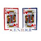 Kit Jogo C/2 Baralhos Papel E 6 Dados Plástico Poker Truco Kit Jogo C/2 Baralhos Papel E 6 Dados Plástico Poker Truco