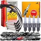 Kit Jogo Cabos De Vela + Vela De Ignição Fiat Palio Doblo Punto Siena Chevrolet Corsa Celta