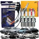 Kit Jogo Cabos E 4 Velas de Ignição Chevrolet Astra Vectra Zafira 2.0