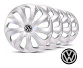 Kit Jogo Calota Esportiva Prata Vw Gol Polo Virtus Fox Up Voyage