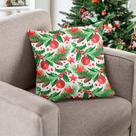 Kit Jogo Capas de Almofadas 45 x45 Decorativas Estampa Digital de Natal Natalina 2 Peças