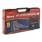 Kit jogo chave catraca pneumatica corneta 1/2 17 pecas completa profissional com maleta