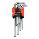 Kit Jogo Chave Torx ou Allen Aço Tipo L Cabo Longo Com 9 Peças Kit Jogo Chave Torx ou Allen Aço Tipo L Cabo Longo Com 9 Peças