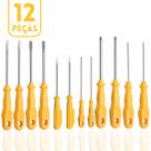 Kit Jogo Chave Tramontina De Fenda E Phillips 12 Peças Envio Imediato