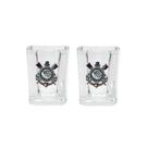 Kit Jogo Com 2 Copos De Vidro Para Shot 70ml - Corinthians