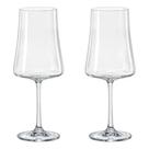 Kit Jogo Conjunto 2 Taças de Cristal para Vinho Drink Bohemia 560ml XTRA NDI Alta Elegante Resistente Moderna