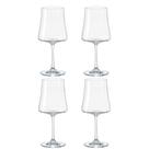 Kit Jogo Conjunto 4 Taças de Cristal para Vinho Drink Bohemia 560ml XTRA NDI Alta Elegante Resistente Moderna