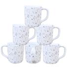 Kit Jogo Conjunto 6 Canecas 300ml Porcelana Estampa Variada