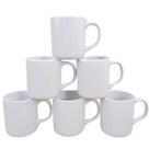 Kit Jogo Conjunto 6 Canecas 300ml Porcelana Estampa Variada