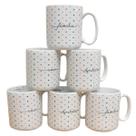 Kit Jogo Conjunto 6 Canecas 300ml Porcelana Estampa Variada