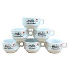 Kit Jogo Conjunto 6 Xícara Mãe Café Chá Cappuccino Porcelana