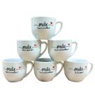 Kit Jogo Conjunto 6 Xícara Mãe Café Chá Cappuccino Porcelana