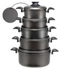 Kit Jogo Conjunto de Caçarolas Grande 5 Peças 16 a 24 - Alumínio Top de Linha Marcolar Antiaderente Kit Jogo Conjunto de Caçarolas Grande 5 Peças 16 a 24 - Alumínio Top de Linha Marcolar Antiaderente