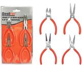 Kit Jogo De 4 Mini Alicates Bico Corte e Bico Redondo 4,5 Pol. Professional