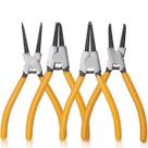 Kit Jogo De Alicate Para Travar Anel 7 Polegadas Curvo Reto 4 Peças