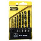 Kit Jogo de Broca Aço Carbono Para Madeira Com 8 Peças